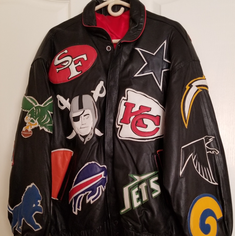 Vintage NFL Collector's Item Men's Leather Jacket